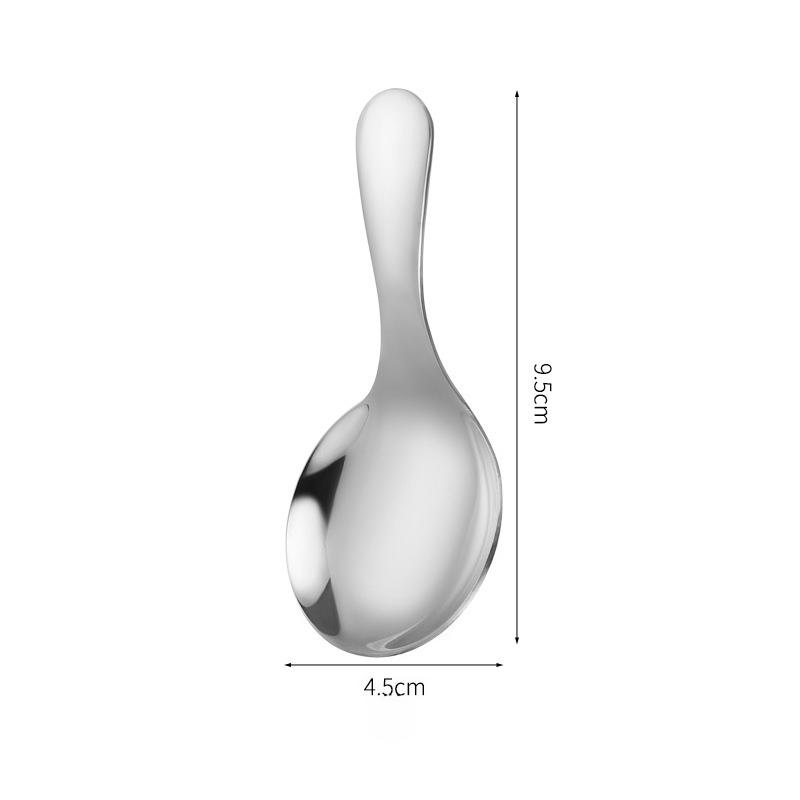 Roztomilá nerezová lžička s krátkou rukojetí zlatá na zmrzlinu, čaj, kávu, dětská lžička, kuchyňská kořenka, naběračka na koření