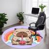 1PC Capybara Office Round Area Rug, Mat Suitable For Office, Under Office Chairs Bedroom Living Room Home Decor, Room Deco