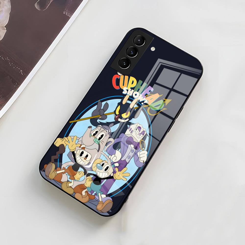 C-Cuphead-tapiz Handyhülle Für Samsung A56 A36 A26 A16 A15 A25 A35 A55 A14 A34 A24 A54 Glas Hülle