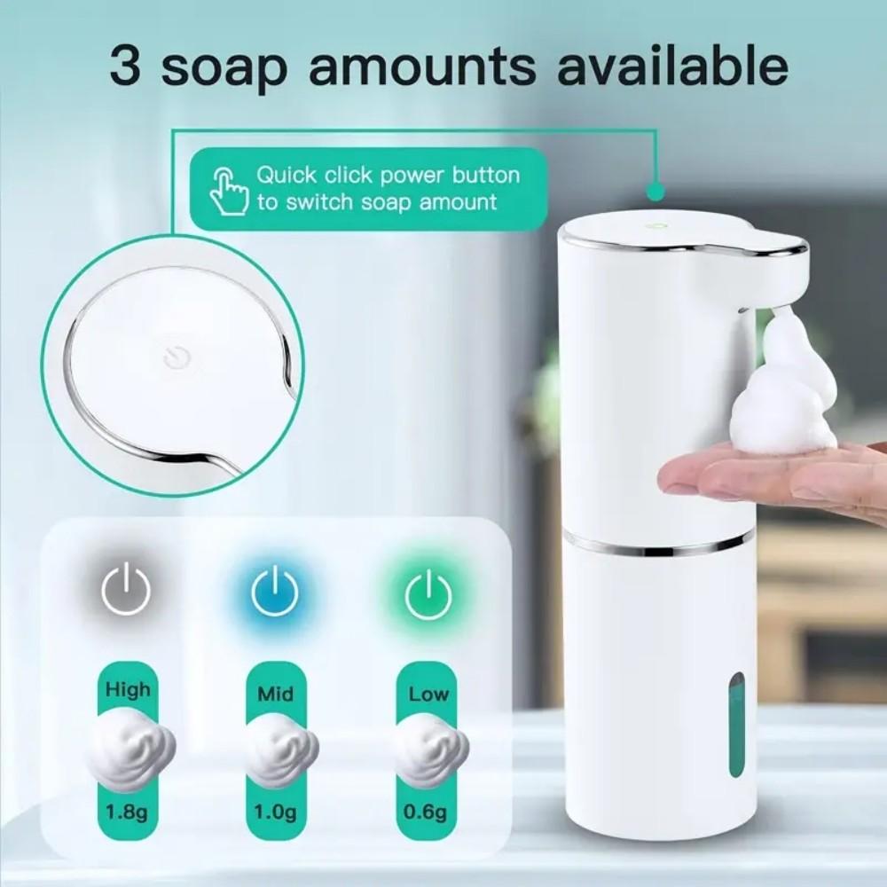 300ML Light Display 3Levels Adjustable IPX5 Waterproof Intelligent Induction Infrared Automatic Smart Sensor Foam Soap Dispenser