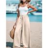 Atmungsaktive Weite Hosen Damen High-Waist Hosen Locker Lässig Elegante Hosen für Frühling und Sommer