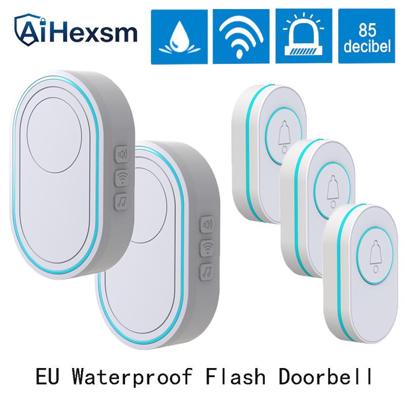 Wireless Long-Distance Electronic Doorbell for Elderly with Colorful Tunes