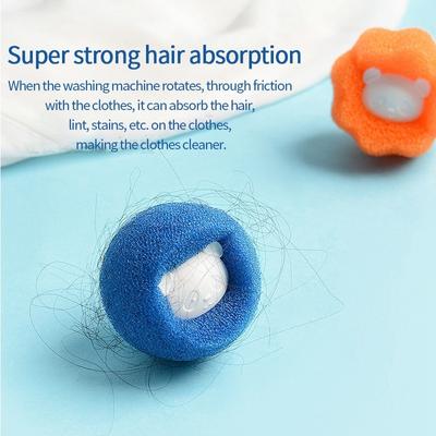 Washing Machine Cleaning Balls Hair Removal Catcher Fibre Collector Reusable Filter Balls Plush Catcher - 6pcs/3pcs/1pack