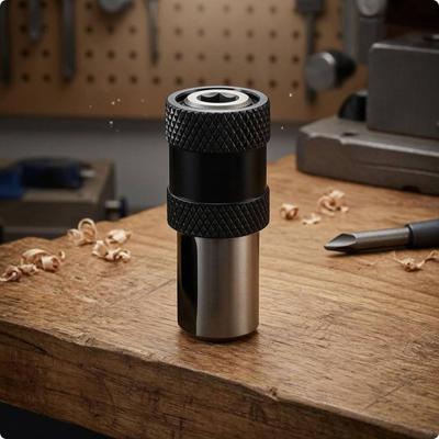 RapidSwap Drill Adapter Knurled Grip Threaded Quick Release Bit Holder Compact