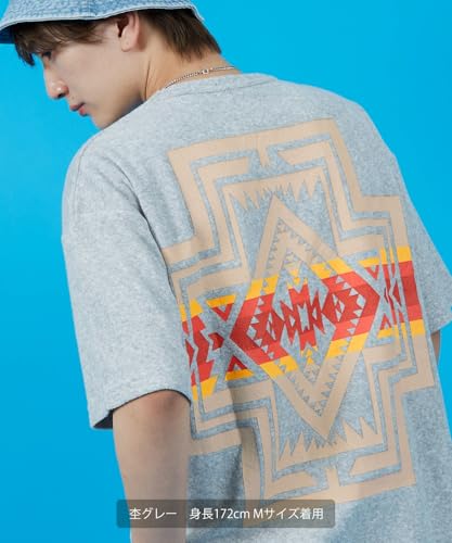 [IMPROVES] [SIDEWAYSTANCE] Native American Print Pile Short Sleeve T-Shirt