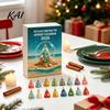 Unique 2026 Advent Calendar Christmas Calendar, Sea Glass Tree 2D Acrylic Ornament Set Coastal Home Holiday Ornaments with Hanging String, Countdown