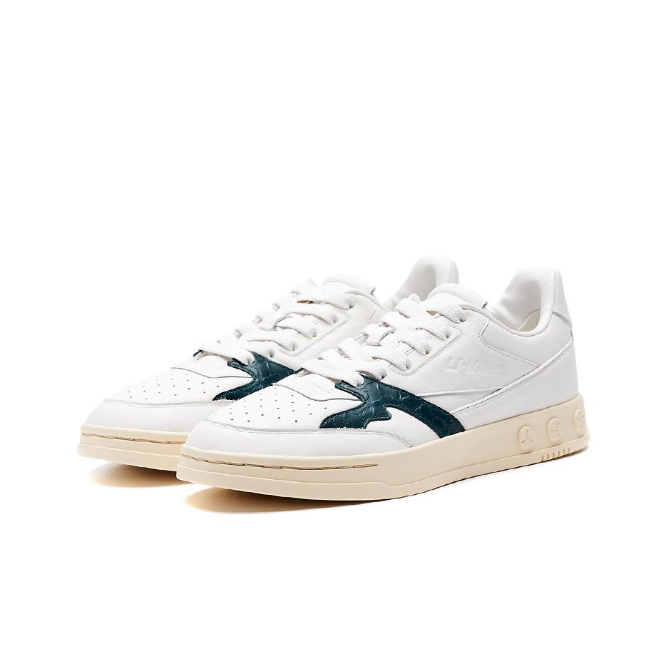 Li-Ning 1990 Og Non-Slip Wear-Resistant Low-Top Skate Shoes Men Sneakers White Green ALFR161-1