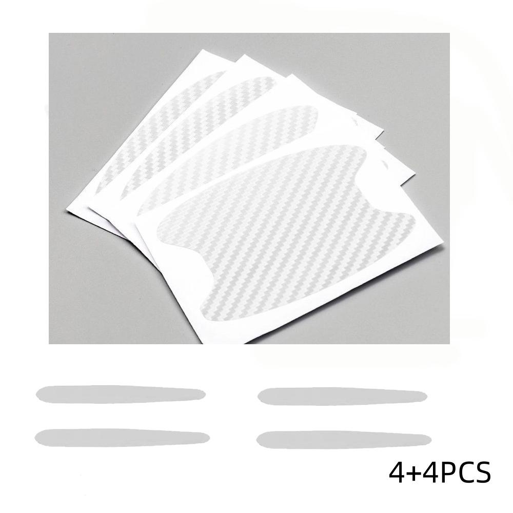 

8Pcs Clear Car Door Bowl Anti-scratch Sticker: Door Handle Paint Protection Film – Car Accessories
