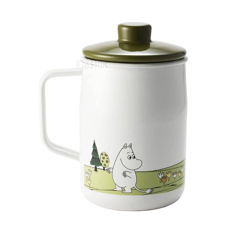 Fuji Enamel Oil Pot, 1.1L, Moomin Olive Design, MTG-OP1.1L