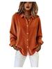 2025 Women's Autumn/Winter Corduroy Casual Shirt - New European & American Styles