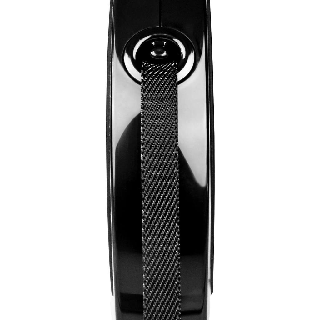 Flexi Ausziehleine, Band-Stil, Mittel (Unter 25 kg), 5m, Schwarz [Hundeleine], Offizielles Japanisches Produkt