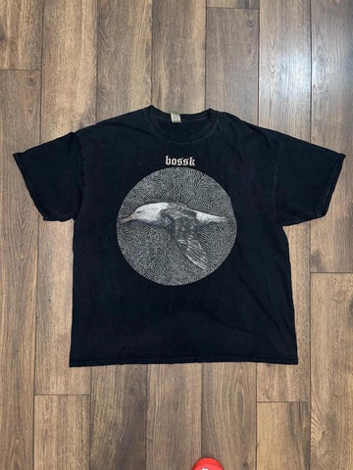 Vintage Bossk Band T-Shirt Size 2XL Black Graphic Tee Sludge Metal Post Metal M