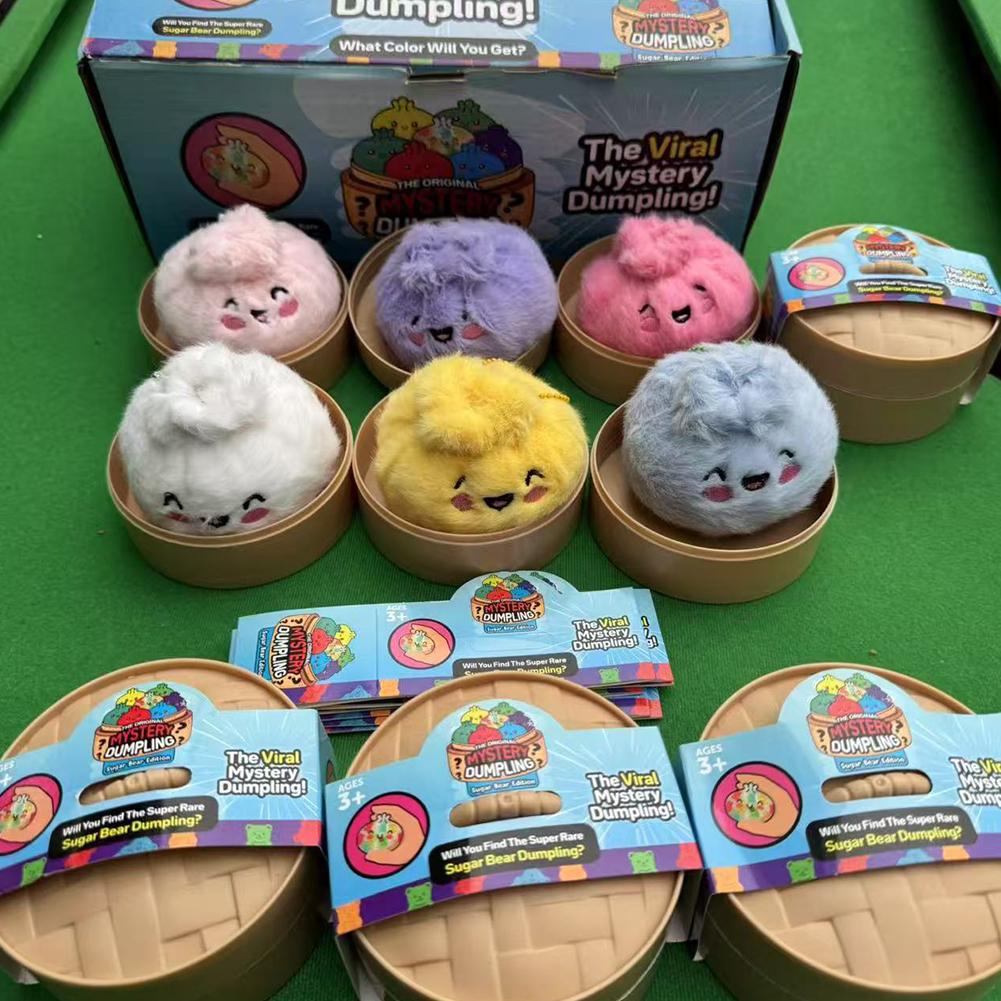 Plush Cartoon Pendant Big Stuffed Bun Creative Simulation Rebound Dim Sum Xiaolongbao Plush Decompression Toy Blind Box