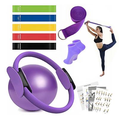 9Pcs/Set Yoga Fitness Kit with Pilates Ring Yoga Ring Ball Grip Socks