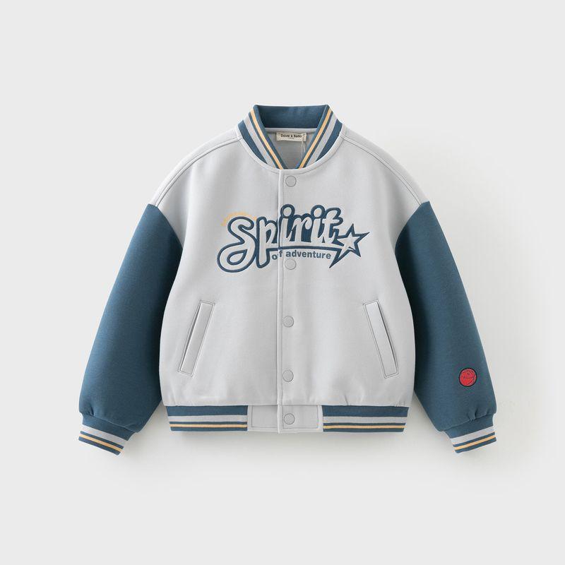 David Bella Kidsren's Knitted Jacket Boys' 2026 New Baseball Uniform Medium and Large Kidsren's Sports Cardigan Top Spring Wear