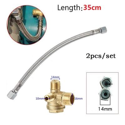 Tubo di aspirazione di ricambio per compressore d'aria in acciaio inossidabile, lunghezza 350 mm