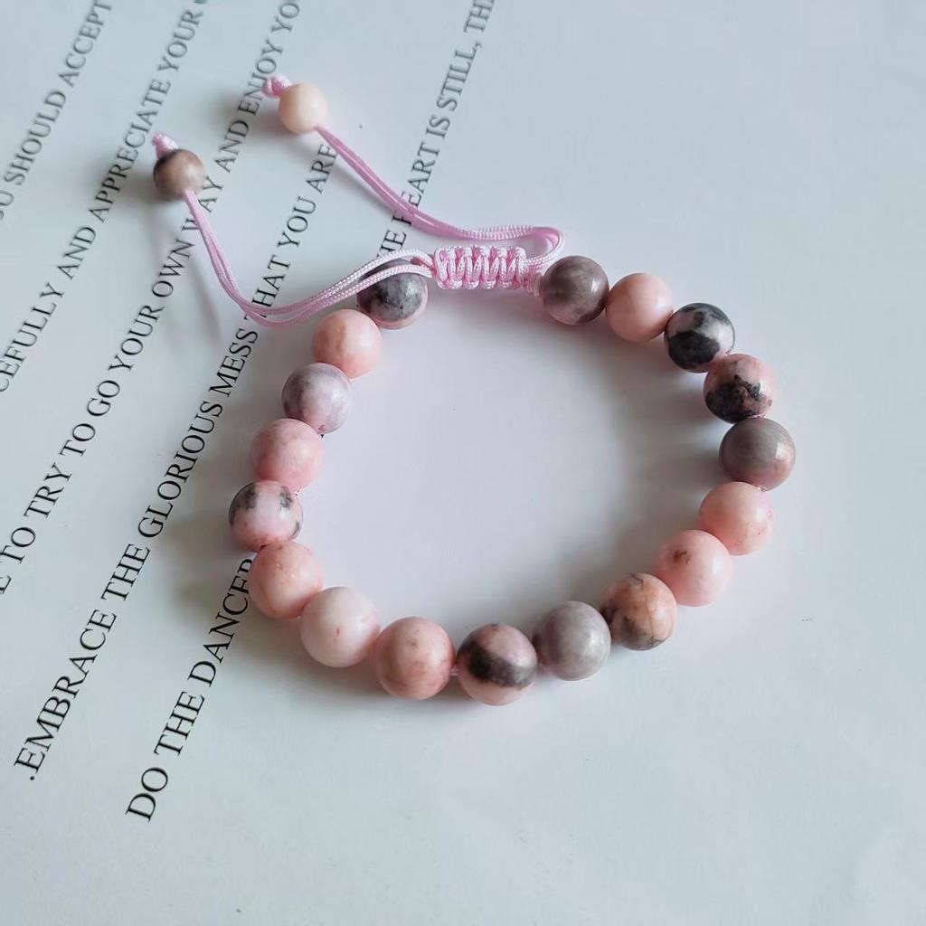 Pink Zebra Crystal Bracelet: Handmade Gift for Birthdays, Mother's Day, Valentine's, Christmas