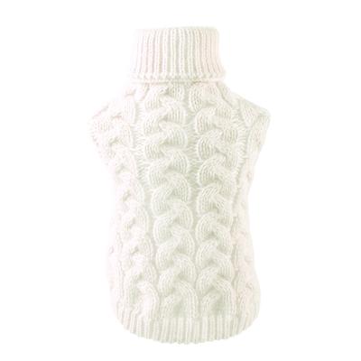 Dog Sweater Warm Cold Weather Thick Pure Color Pet Cable Knitwear for Indoor Outdoor