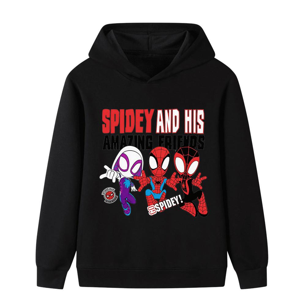 B1428 Kids Boys Girls Cartoon Printed Casual Long Sleeves Hoodie Top 100cm