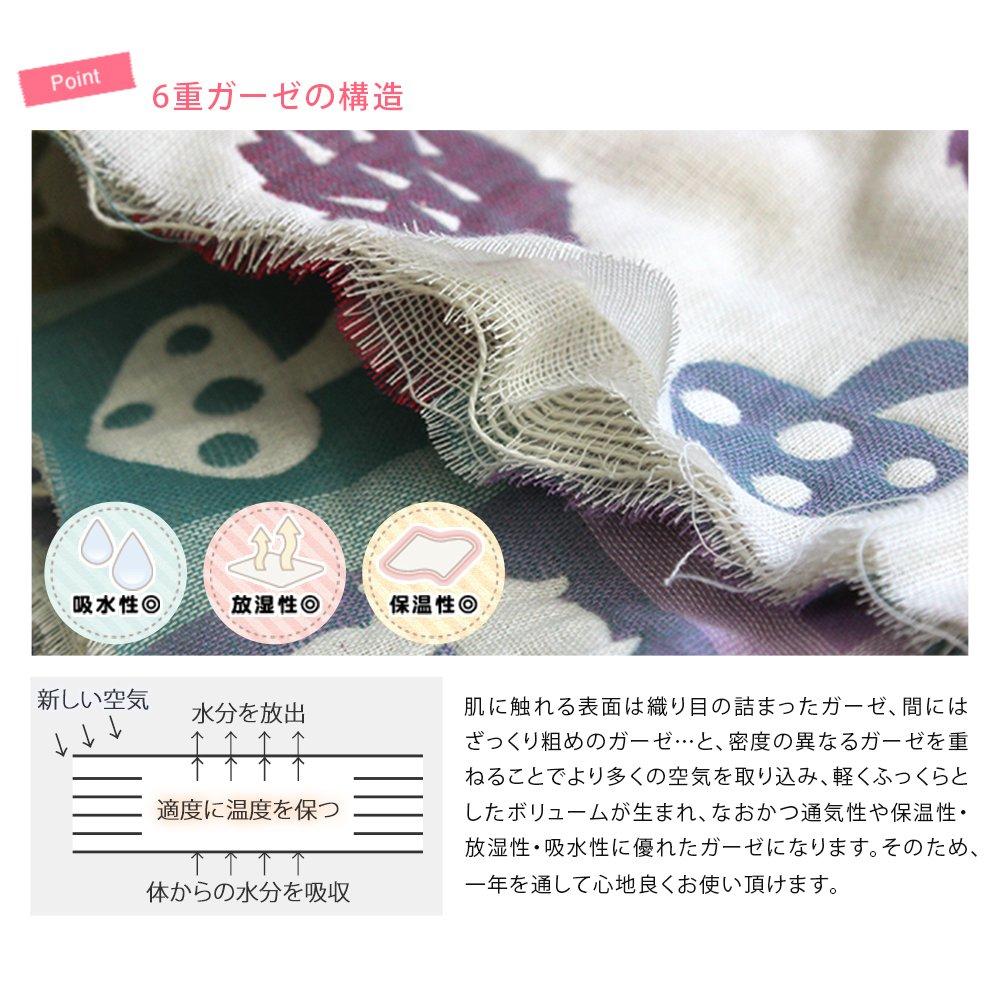 Hiorie Made In Japan Gauze Diaper Changing Animal Baby Newborn (Hiorie) 6-Layer Mat, Cotton, Compact, Gift,