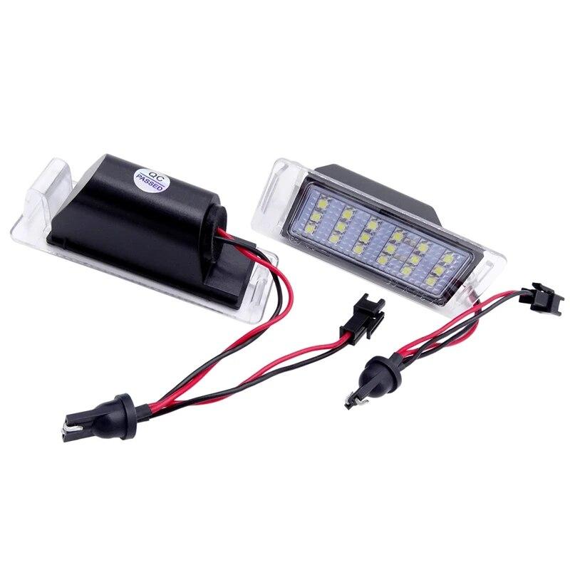 1 set Bil LED-nummerskyltsbelysning 12V Vit Passar för Chevrolet Chevy Cruze Camaro SMD3528 LED-nummerskyltslampa Canbus Bulb Kit