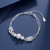 925 Silver Beads Charm Bracelets For Women Luxury Hollow Adjustable Lucky Ball Bracelet Wedding Party Fine Jewelry Gift