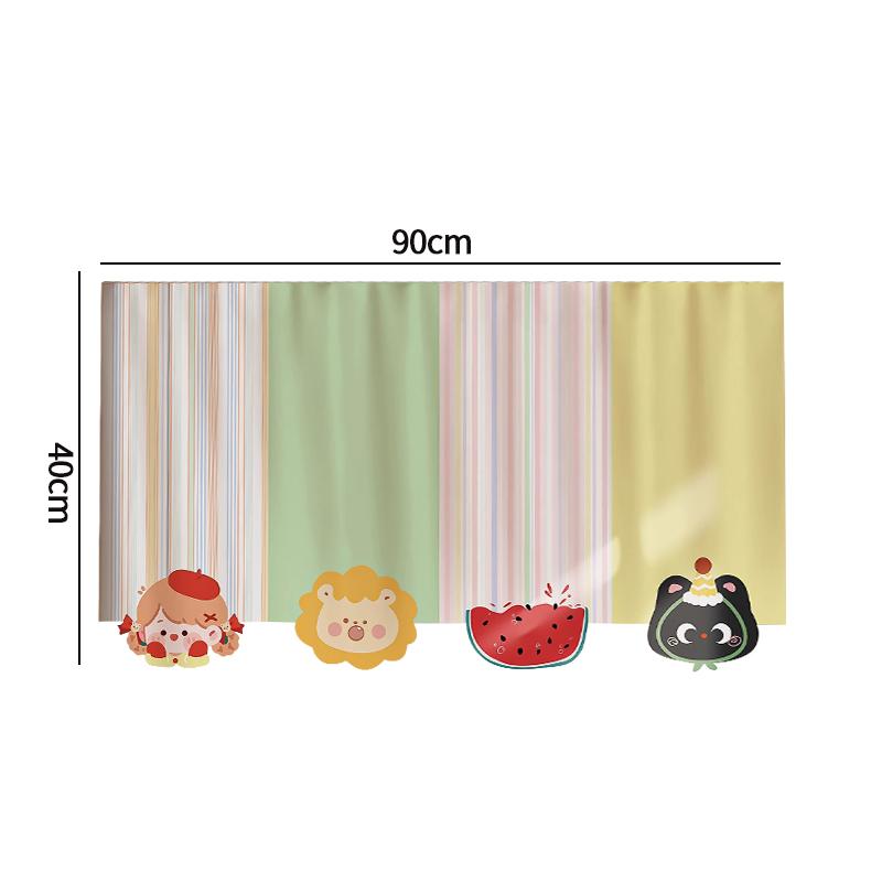 Short Door Curtain Irregular Door Window Curtains Short Curtain Cabinet Wardrobe Dust-proof Cover Home Kitchen Supplies