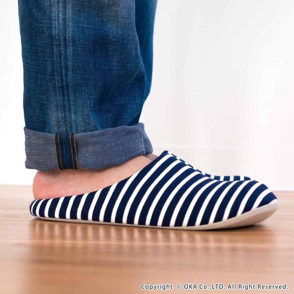 Oka Comfort Border Room Size Cm Shoes, Blue, 24.5