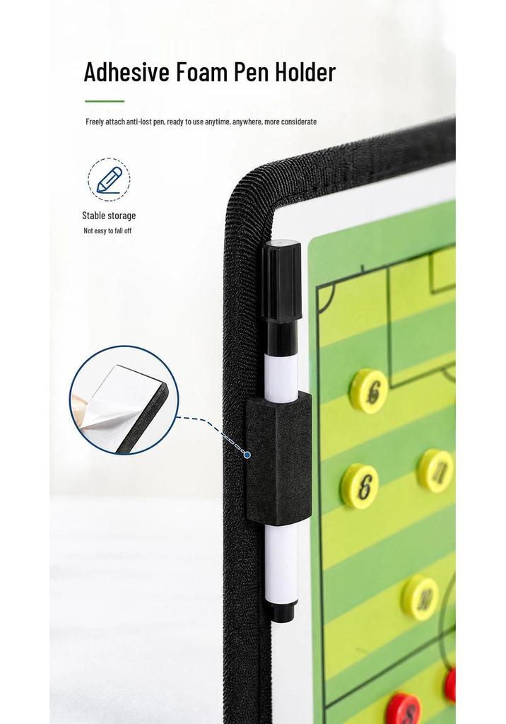Basketball & Football Magnetic Coaching Board with Leather Flip