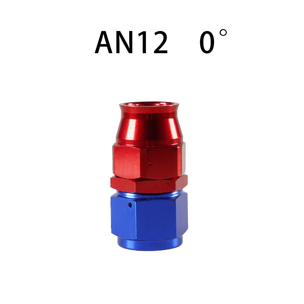 AN4/6/8/10/12 Straight 0°/45°/90°/120°/180° Degree PTFE Oil Fuel Swivel Hose End Fitting Oil Hose End Adaptor Kit Red Blue