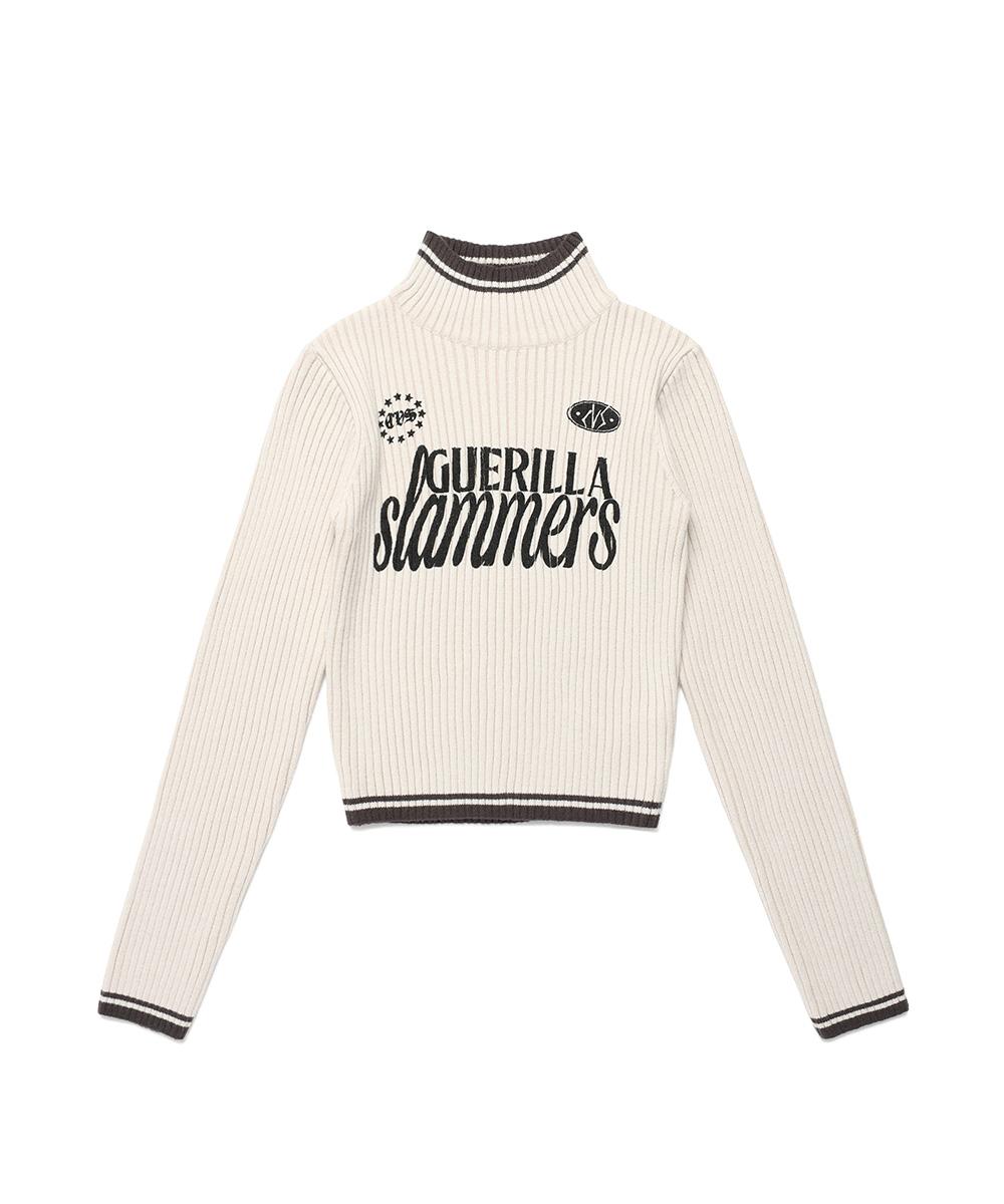 Cabisi W Slammers Turtle Neck Knit Ivory(Cv2Dffk640A) Ivory/M