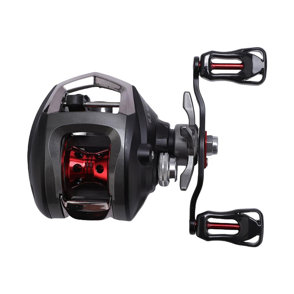 Outdoor Baitcasting Reel Double Double Brake Right Hand Fishing Reel for Freshwater Saltwater 8KG Force 6.3:1 Gear Ratio