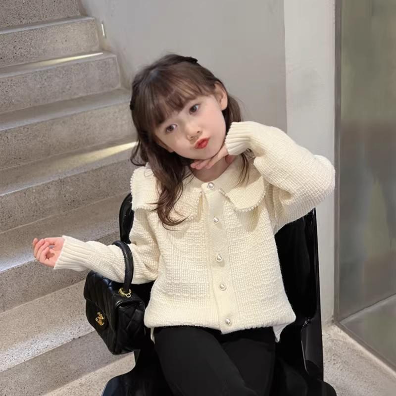 Girls' Autumn Korean-Inspired Elegant Knit Tops