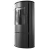 Wood Burning Steel Stove KRATKI ROLLO 7 kW Ø 150 Black Thermotec