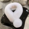 New Product Luxury, Good Quality, Exquisite Fox Hair Wide Version Suction Buckle Scarf, Fur Scarf, Big Ball Warm Scarf