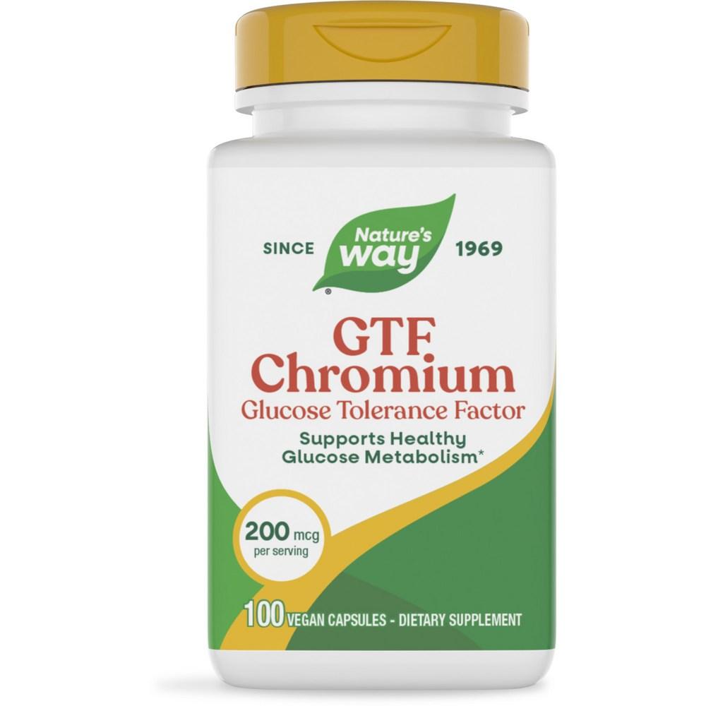 Nature's Way GTF Chromium Vegan Capsules 1 Pcs 100 Tablets