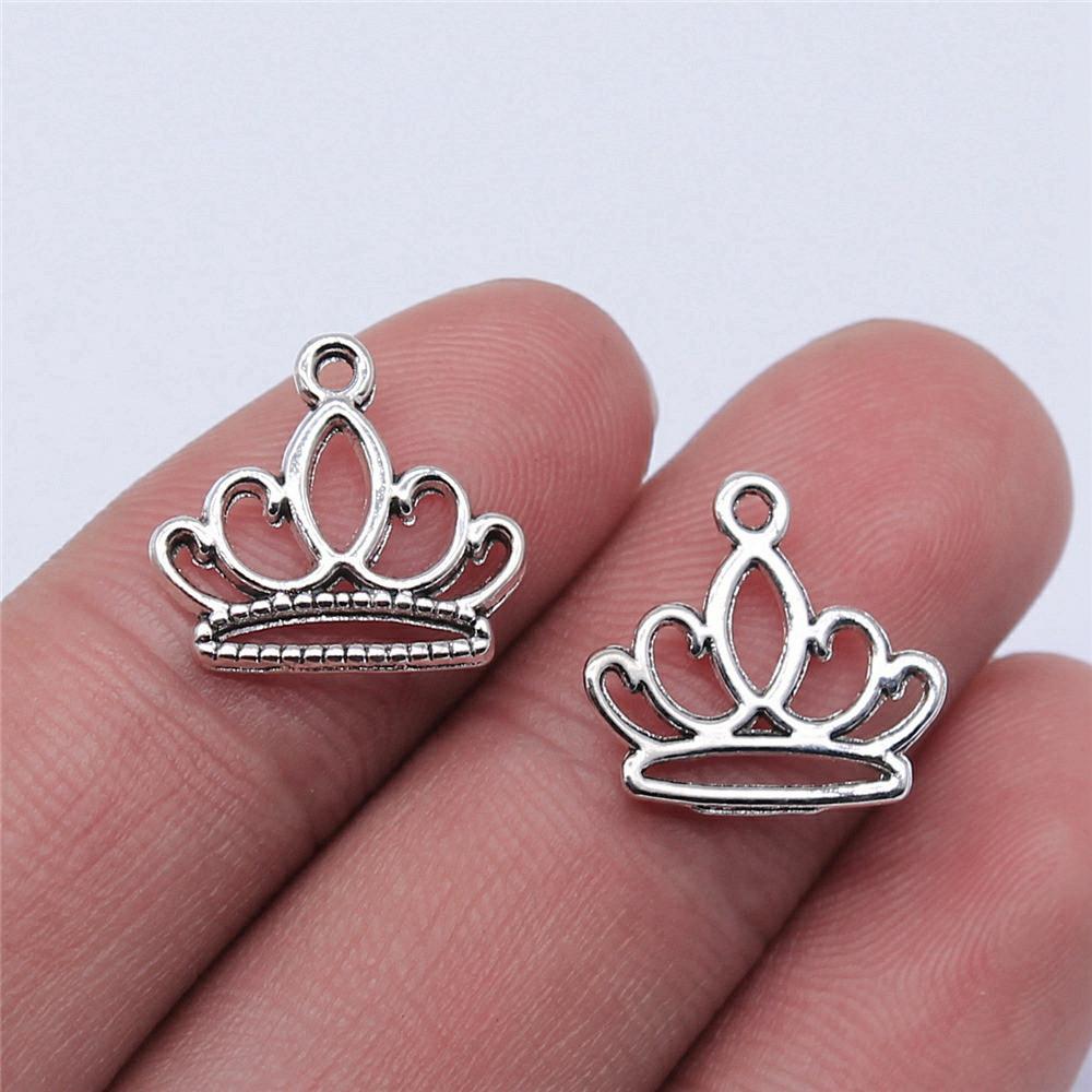 Charms Crown Pendants Minimalist Jewelry Components QC035