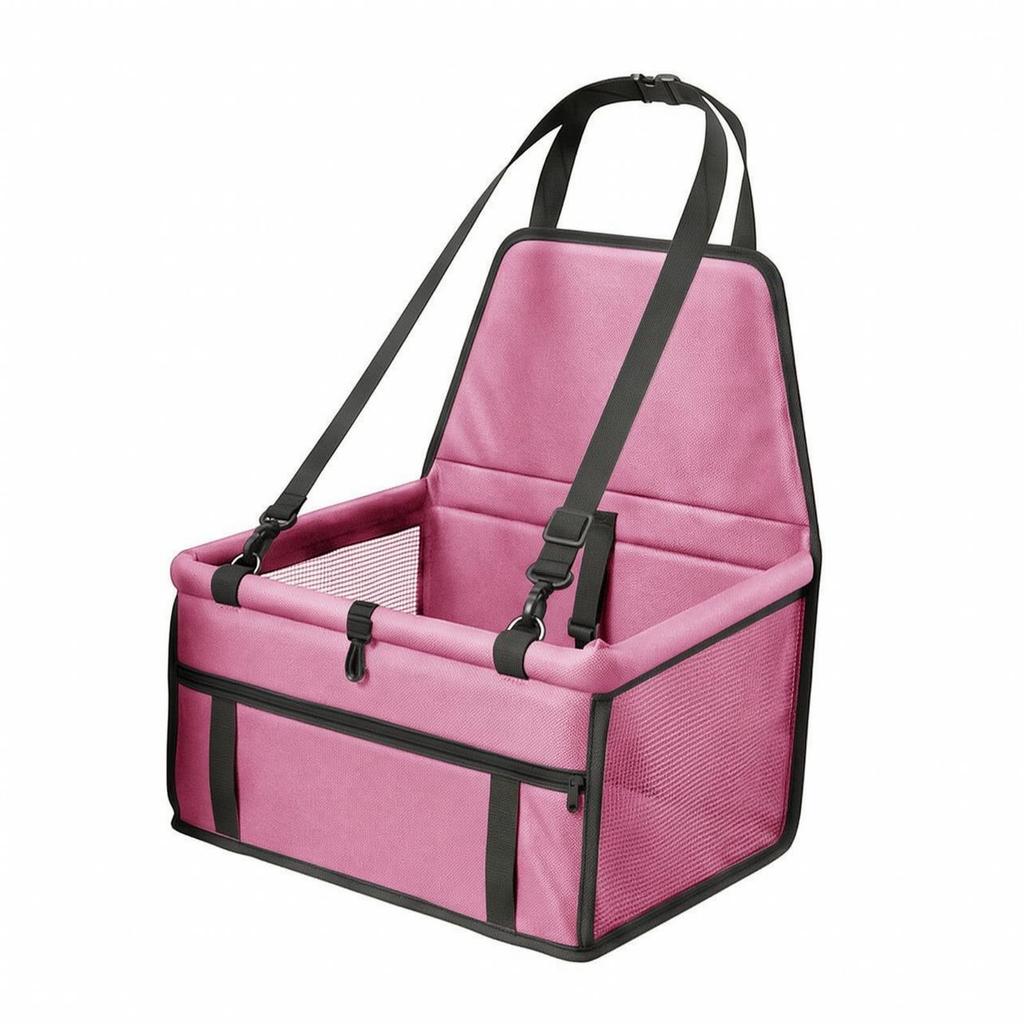 Portable Pet Reinforced Anti-Collapse Construction, Padded, Car Seat with Mesh