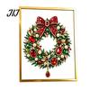 Einzigartiges Weihnachtsgeschenk für Freunde DIY Falscher Kristall Perlenmalerei Weihnachtsbaum-Set, Funkelndes Handgemachtes Wandkunst Bastelset, 3D Edelsteinperlen