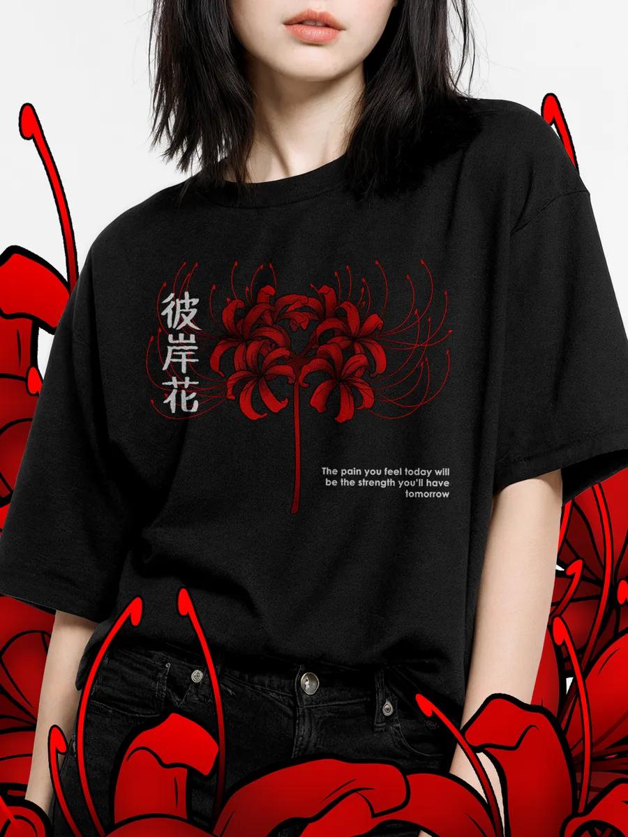 Bright fashionable elegant T-shirt with print 3XL