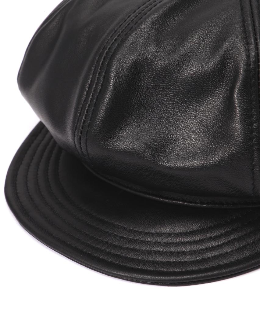 [Schott] KOŽENÁ KŠILTOVKA NEWSBOY, Kožená kšiltovka Newsboy, Pánská, M 010, Černá, 782-5974006