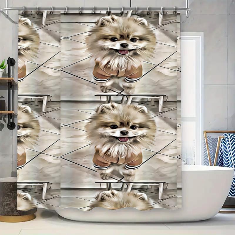 

Bright Blue Bathroom Shower Curtain With Smiling Poop Emoji For Kids Decor Waterproof Easy Cleaning Fabric (Size: 72X84 In) 90x180cm