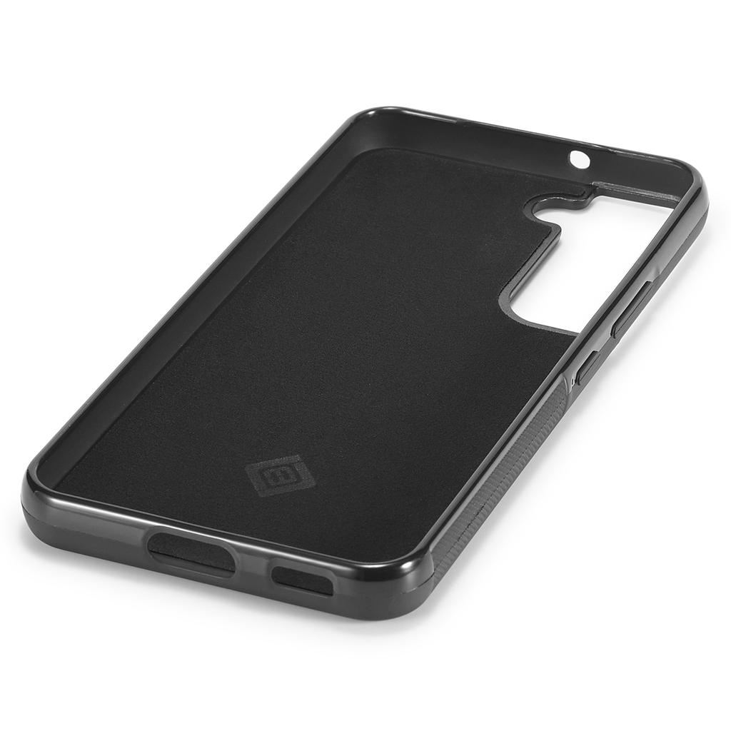 LC.IMEEKE For Samsung Galaxy S21 4G/5G Carbon Fiber Texture Case PU Leather Coated TPU+EVA Fall Resistant Phone Cover