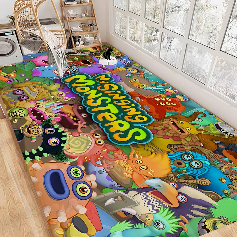 

My Singing M-Monsters Kitchen Mat Kids Room Bedroom Decoration Balcony Anti-Slip Doormat Living Room Alfombra 50x80cm