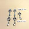 Charming Fashion Key-Shaped Pendants for DIY Accessories, Earrings, Bracelets - 10pcs