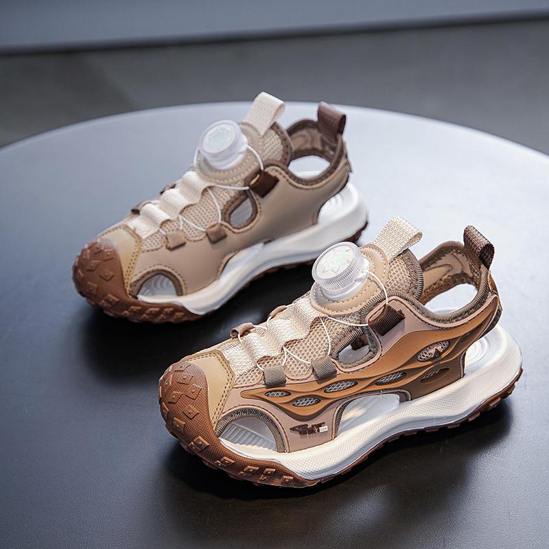 

Новые детские трендовые летние сандалии на мягкой подошве с носком, спортивная обувь, удобные кроссовки для мальчиков и девочек 28 хаки/коричневый