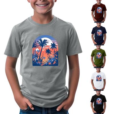 Kleinkind Mädchen Jungen T-Shirts Kinder Top Jungen und Mädchen Bedrucktes Kurzarm T-Shirt