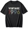 cotton  100% Men's And Women's Birthday Short Sleeve T-Shirt Digital Print 1960-1999 Pattern Congratulating Letter Tee Birthday