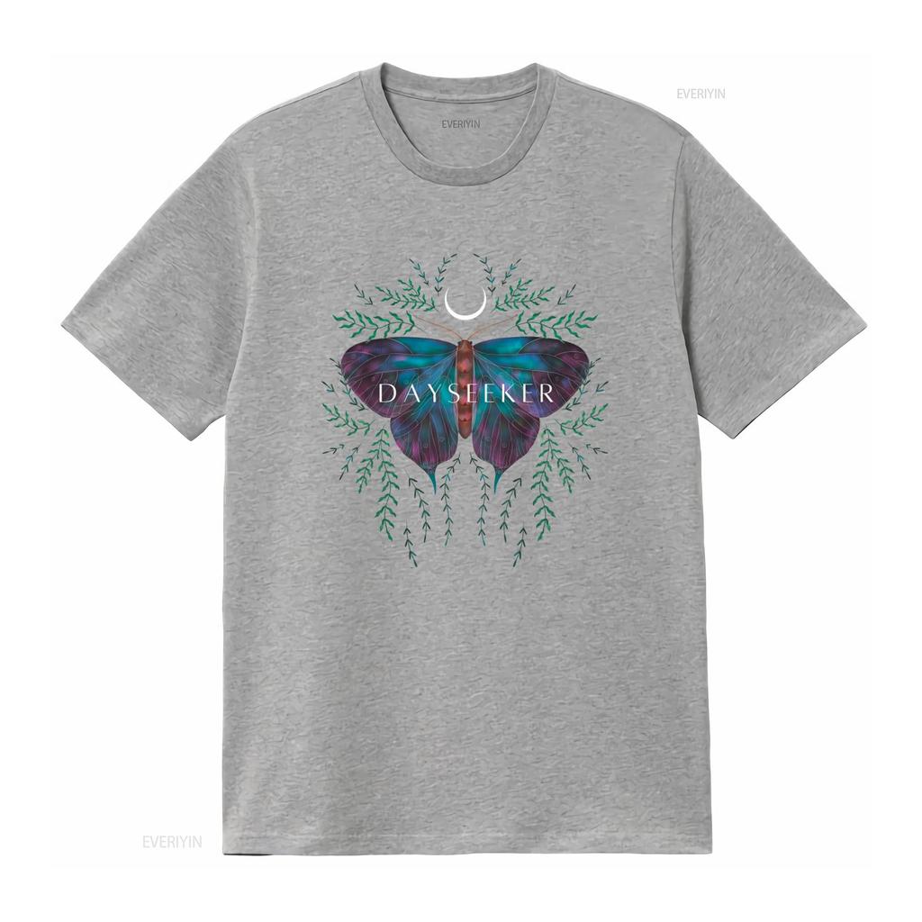 T-shirt Dayseeker Moon Moth Design Notturno Mistico con Accenti Floreali Perfetta per Amanti della Natura Appassionati di Fantasy