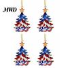 Decorative Window Entrance Pendant 250 Anniversary USA Christmas Ornament, America Years Patriotic Tree Party Gift Decoration, 1776-2026 2D